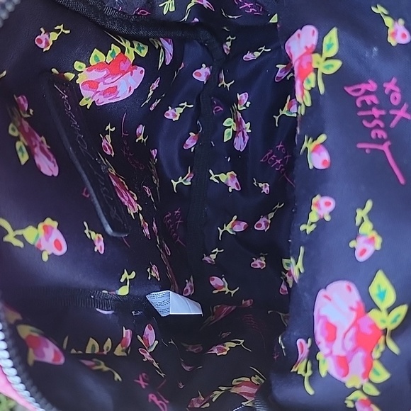 BETSEY JOHNSON Fuchsia Pink and Black Mini Cat backpack NWOT - Picture 10 of 11
